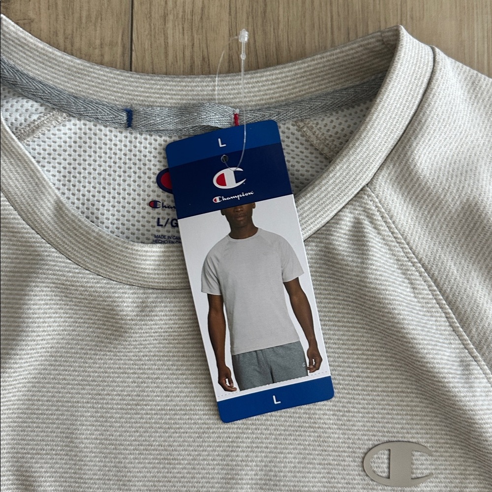 NWT Champion Men's Active Tee Size Large Color Tan - Picture 4 of 6